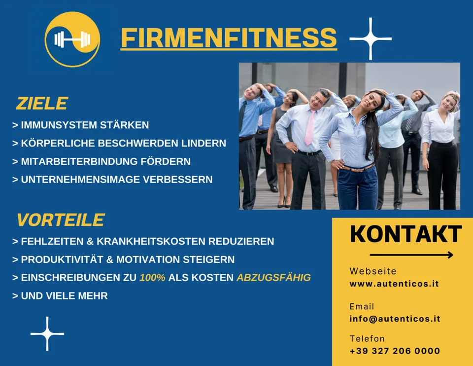 Corporate fitness flyer – Autenticos Merano